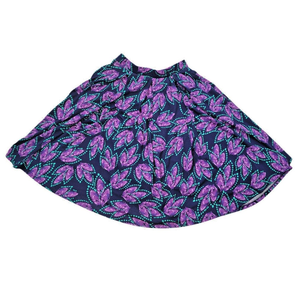 LuLaRoe Women's Stretch Maxi Skirt XS Purple Floral Flowers